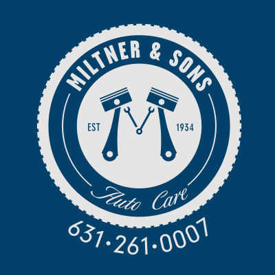 Miltner and Sons Auto Care Established in 1934 Cylinder Logo